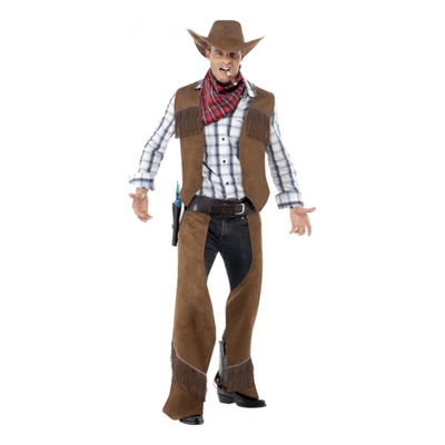 Cowboy Brun Maskeraddräkt - One size