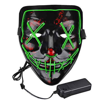 El Wire Purge LED Mask - Grön