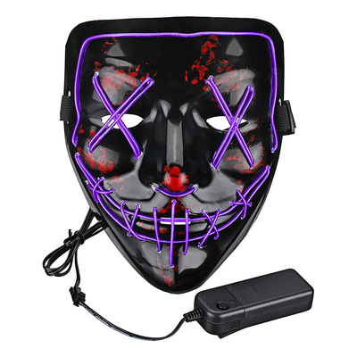 El Wire Purge LED Mask - Lila