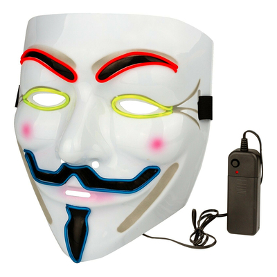 EL Wire V For Vendetta LED Mask - Orange