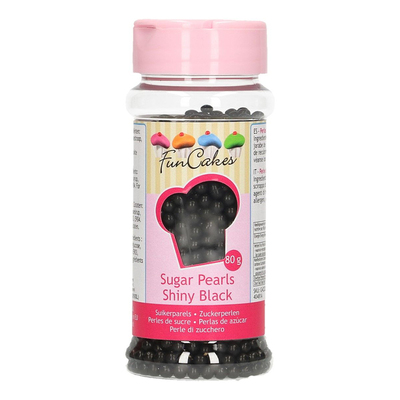 FunCakes Strössel Sugarpearls Shiny Black - 80 g