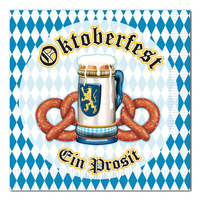 Kaffeservetter Oktoberfest Ein Prosit - 16-pack