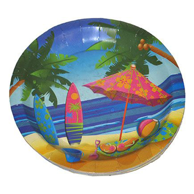 Pappersassietter Hawaii Beach - 8-pack