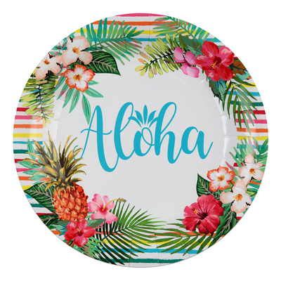 Papperstallrikar Aloha - 10-pack