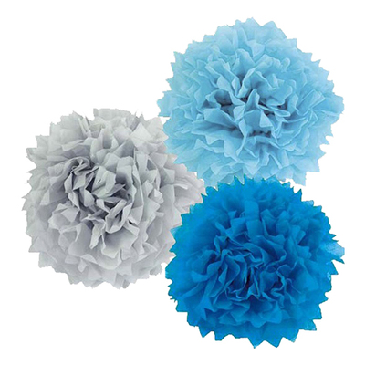 Pom Pom Blå Mix - 3-pack