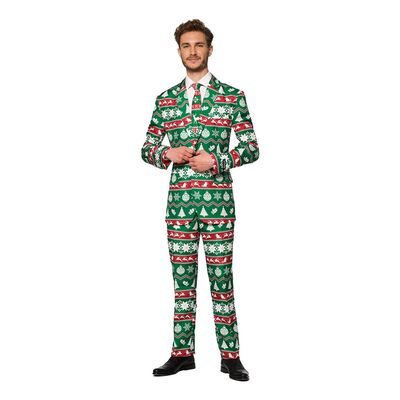 Suitmeister Christmas Green Nordic Kostym - 46