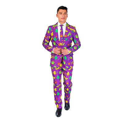 Suitmeister Mardi Gras Purple Icons Kostym - Medium